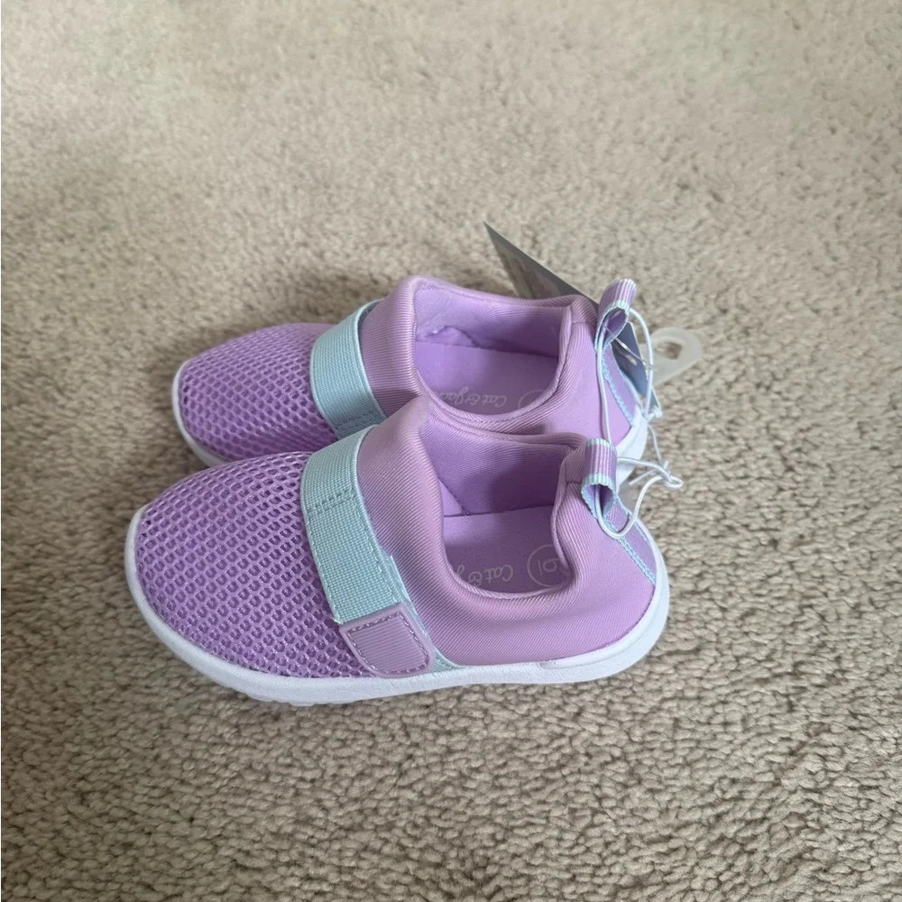 NWT Toddler Girls Cat & Jack Size 6 Purple Mesh water shoes - Picture 2 of 4